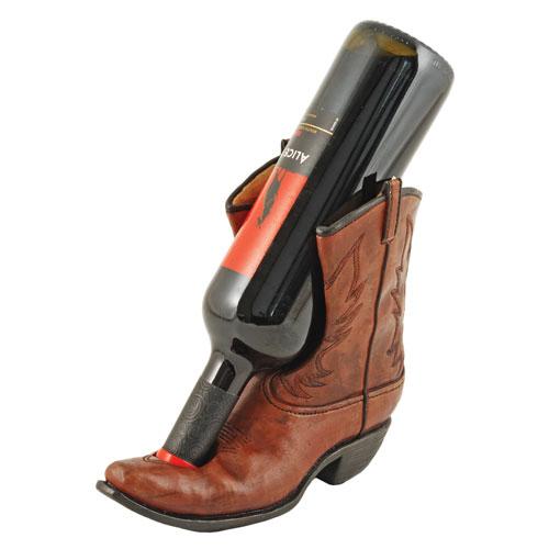 Cowboy boot wine online holder